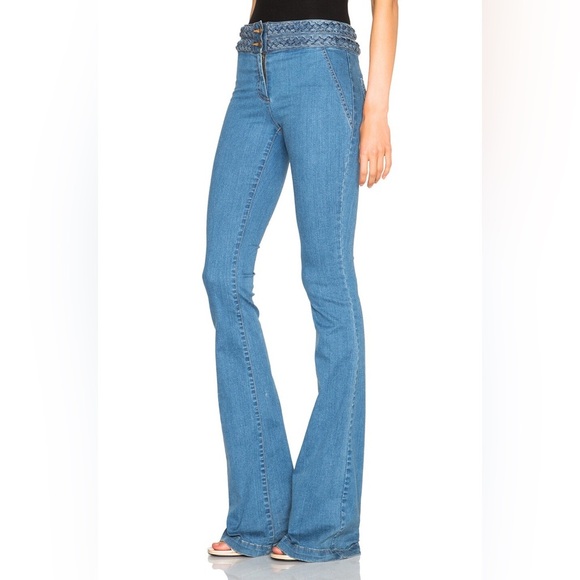 VERONICA BEARD Biscayne Braided Mid Rise Bootcut Jeans - size 6 - Picture 3 of 10